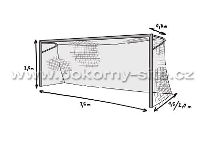 Bild von Fussballnetz / Tornetz, 5 mm stark, 0,8 / 1,5 m tief