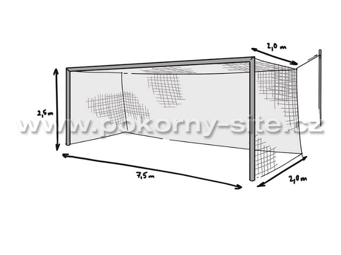 Bild von Fussballnetz / Tornetz, 5 mm stark, 2,0 / 2,0 m tief