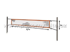 Bild von Beachvolleyballnetz ÖKONOM orange