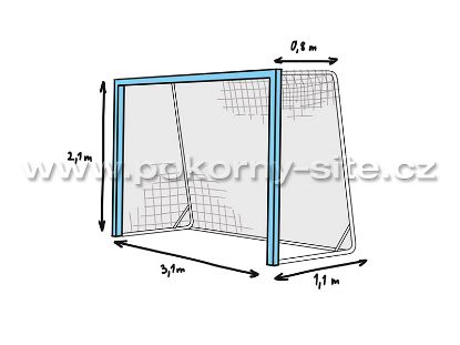 Bild von Hallenfussball / Futsal - Tornetz STANDARD, PA 5 mm stark, 0,8 / 1,1 m tief