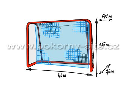 Bild von Floorballtornetz - Fangnetz, 1,6 m x 1,15 m