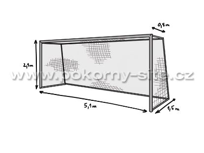 Bild von Tornetz für Jugendfussball STANDARD, PP 4 mm stark, 0,8 / 1,5 m tief