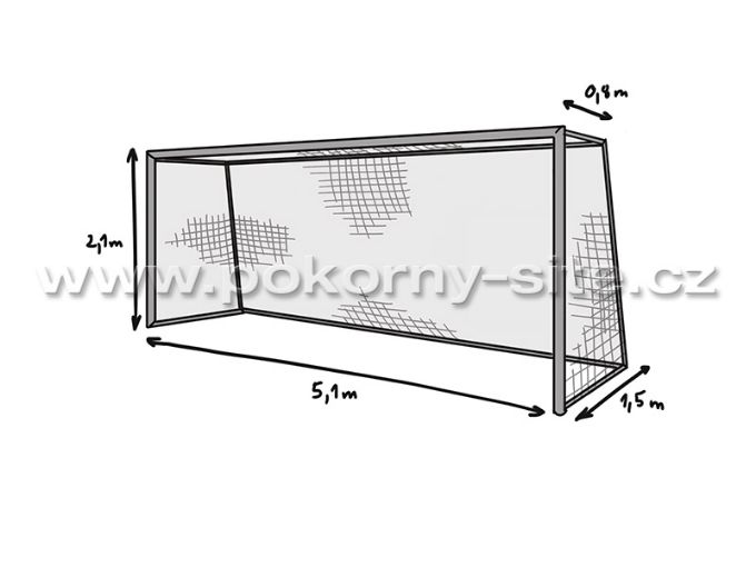 Bild von Tornetz für Jugendfussball STANDARD, PP 5 mm stark, 0,8 / 1,5 m tief